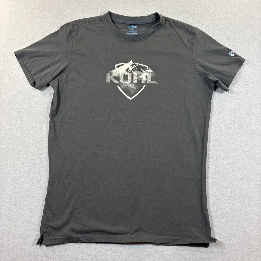 Kuhl‎ Shirt Mens Medium Gray Mountain Graphic Crewneck Casual Outdoor Tee Cotton